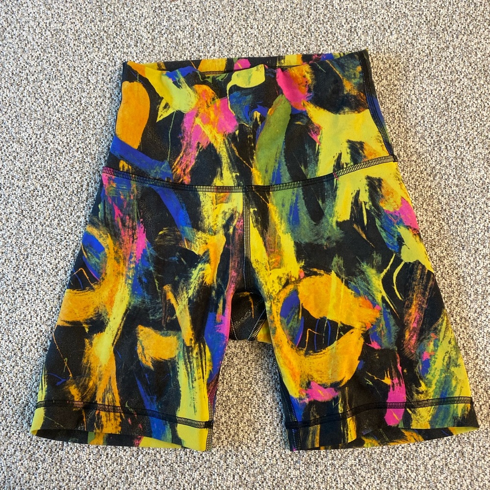 Multicolor Lululemon Biker Shorts